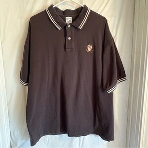 Vintage Looney Tunes Mens XL Polo Shirt 1998‎ Taz Black Warner Bros Studio Store